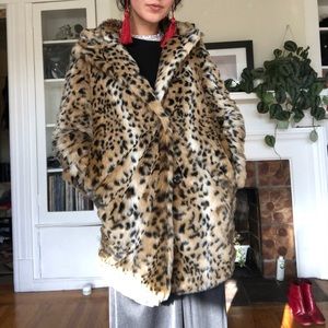Tallula faux leopard coat